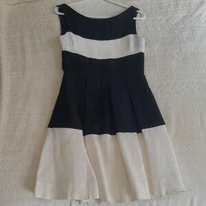Kate Spade Black and White Striped Mini Dress